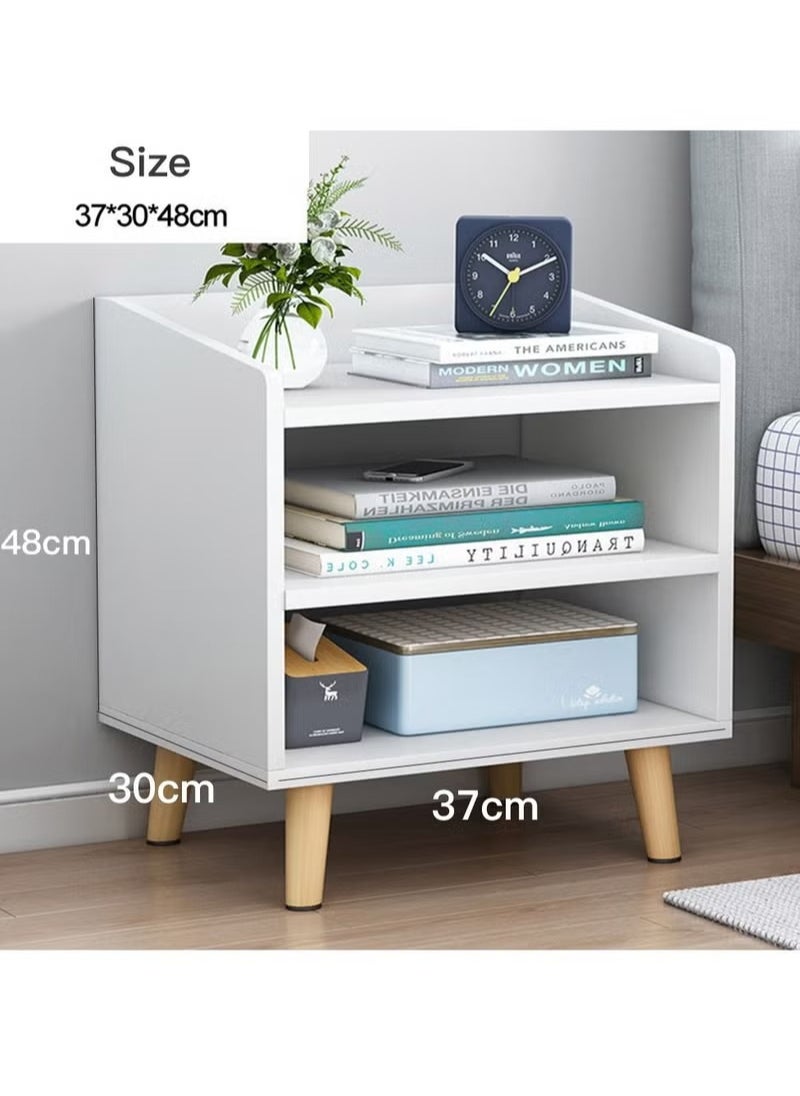 MIXDE - Sharpdo NIghtstands With 2 Shelves Simple Bedside Storage Cabinet For Bedroom Or Living Room - Image 1