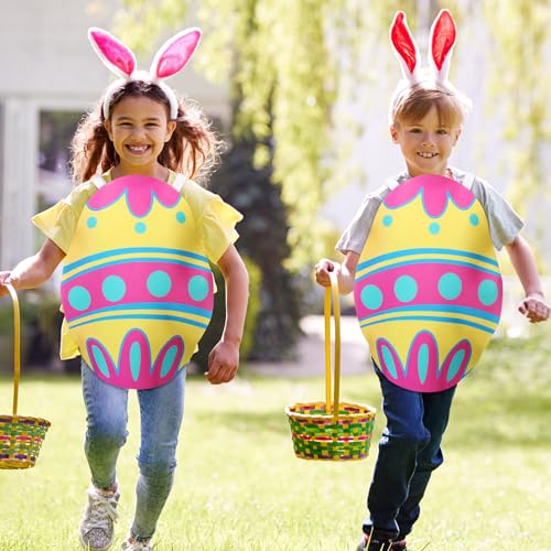 Cozypower Easter Egg Costume for Adult One Size Fits All Ages Colorful Easter Cosplay Clothing Costume for Kids Unisex Funny Egg Suit Outfit Smart - Image 4