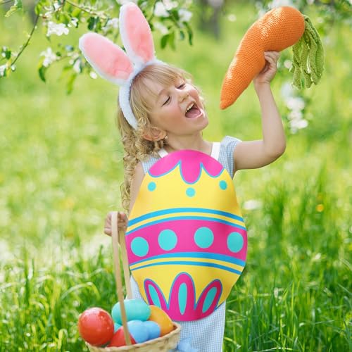 Cozypower Easter Egg Costume for Adult One Size Fits All Ages Colorful Easter Cosplay Clothing Costume for Kids Unisex Funny Egg Suit Outfit Smart - Image 3