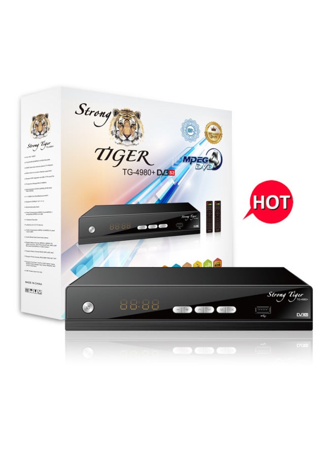 HD S2 Set-top Box STRONG TIGER TG-4980 + TV Receiver-Color:Black  - Image 1