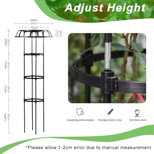 HASTHIP® Upright Trellis for Climbing Plants - Garden Creeper Plant Support for Climbers - Steel Pipe Garden Climbing Trellis for Plants - 135 CM Adjustable Outdoor/Indoor Plant Trellis for Climbing - Image 2
