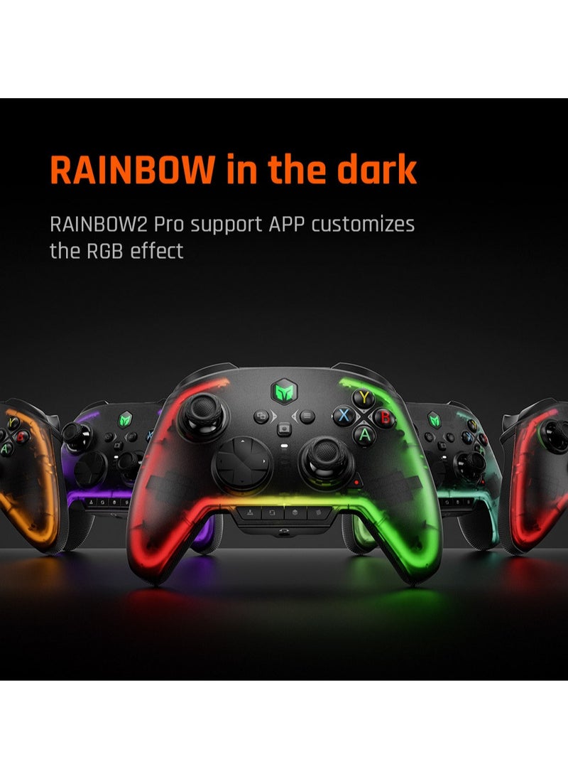 Generic Professional Wireless Gamepad BIGBIGWON Rainbow 2 Pro Elite Controller the Game Changer of FPS Hall Trigger Joystick 1000mAh Battery 1000Hz Polling Rate 6-Axis Gyroscope 2.4G Bluetooth Wired connect  - Image 3