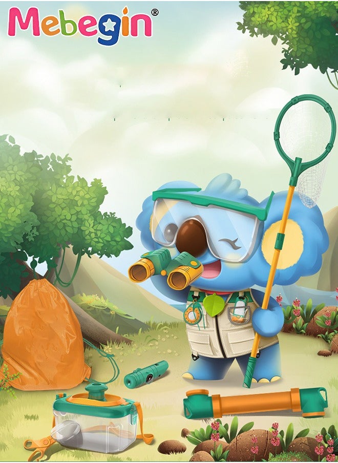 MEBEGIN Kids Outdoor Explorer Kit, Bug Catching Kit, Nature Adventure Kit with Butterfly net, Binoculars, Hat,Vest, Whistle, Exploration Toys Kids Camping Gear, Educational Toys for Kids  - Image 2
