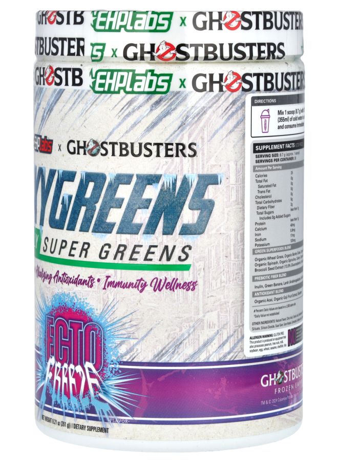 EHPLabs Ghostbusters Oxygreens Daily Super Greens Ecto Freeze 9.21 oz (261 g) - Image 2