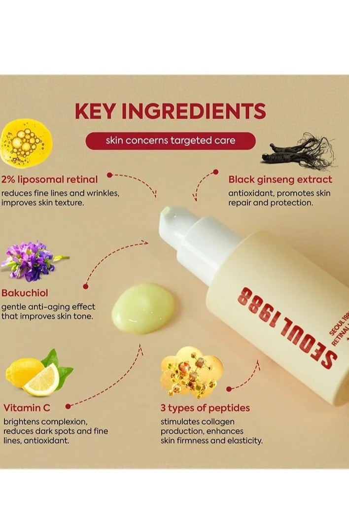 K-SECRET SEOUL 1988 Serum : Retinal Liposome 2% + Black Ginseng, 30ml - Image 3