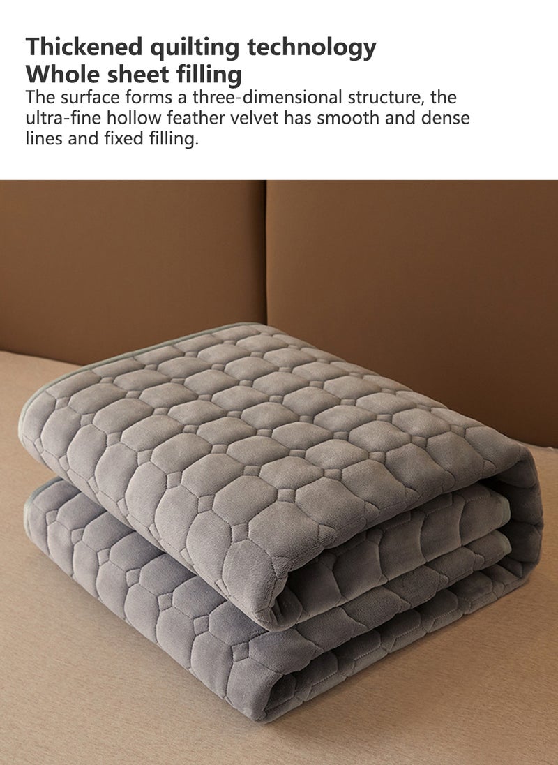 Sharpdo - Winter Plush Quilted Thick Milk Velvet Mattress, Anti-Static Soft Mattress 180*200cm - Image 1