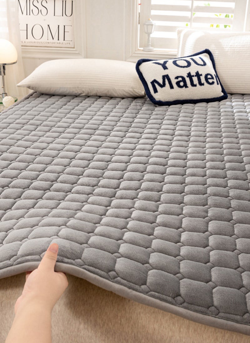 Sharpdo - Winter Plush Quilted Thick Milk Velvet Mattress, Anti-Static Soft Mattress 180*200cm - Image 1