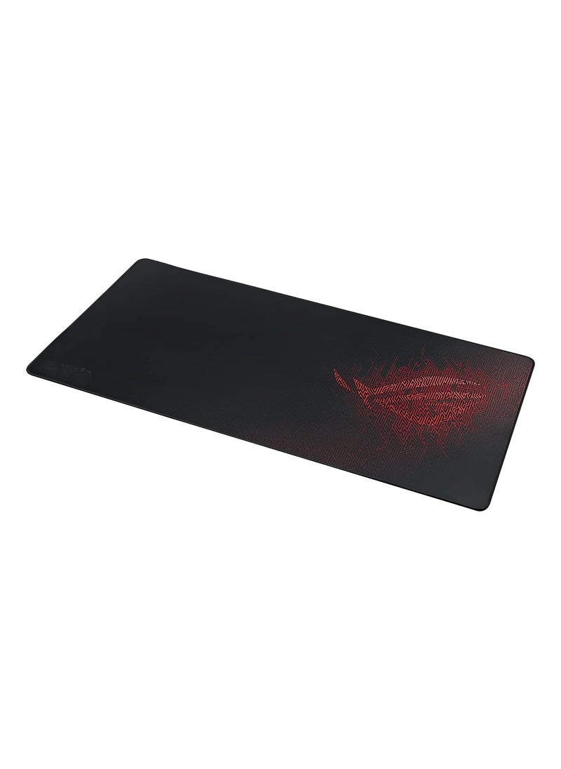 Excefore - Sheath Extended Soft Cloth Gaming Mouse Pad With Smooth Gliding Surface And Non-Slip Base - Black/R - Image 1