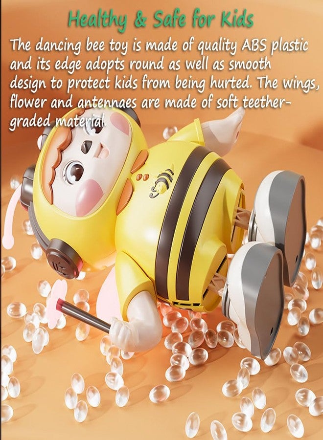 Miracland Dancing Bee Musical Toy - Baby Crawling Robot with Cool Lights & Dynamic Music, Moving Legs, Twisting Body & Moving Eyes (Pink Wings) - Image 5