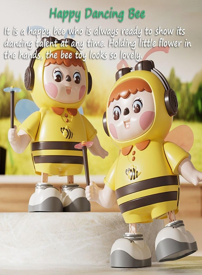 Miracland Dancing Bee Musical Toy - Baby Crawling Robot with Cool Lights & Dynamic Music, Moving Legs, Twisting Body & Moving Eyes (Pink Wings) - Image 2