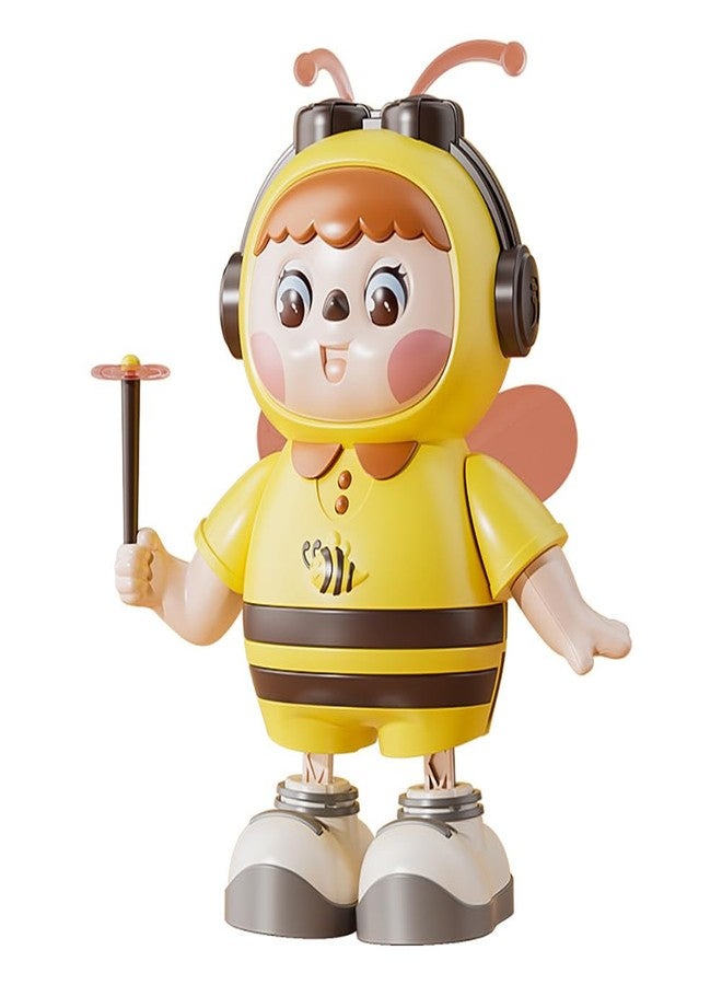 Miracland Dancing Bee Musical Toy - Baby Crawling Robot with Cool Lights & Dynamic Music, Moving Legs, Twisting Body & Moving Eyes (Pink Wings) - Image 1