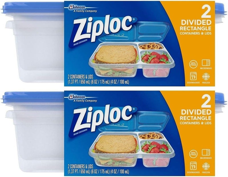 Ziploc Divided Rectangle Pack Of 2  PACK OF 2 - Image 3