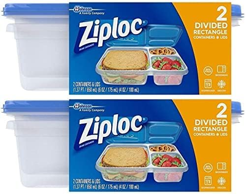 Ziploc Divided Rectangle Pack Of 2  PACK OF 2 - Image 2