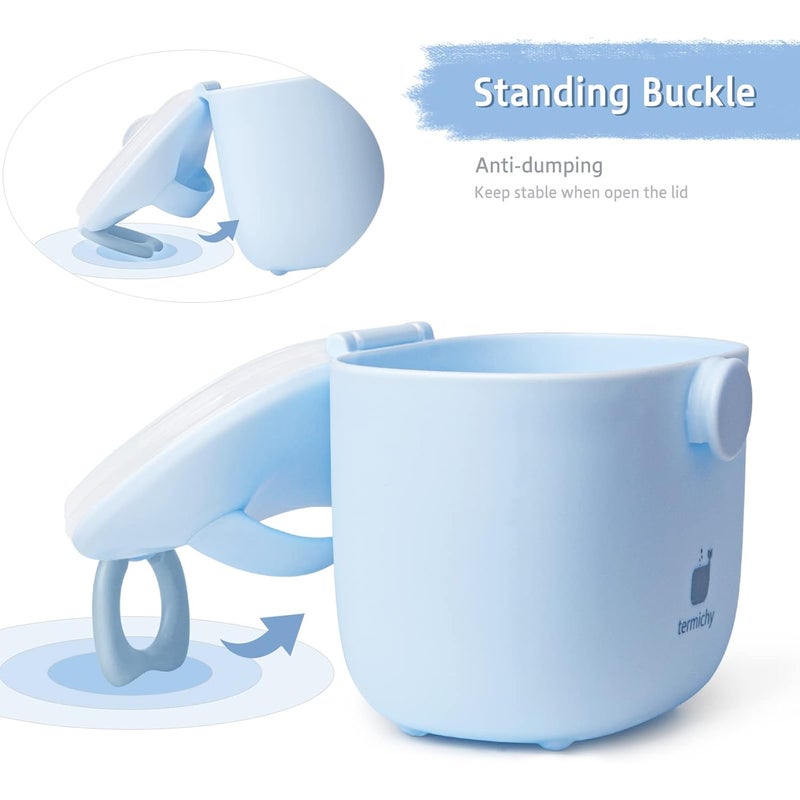 Termichy Baby Formula Dispenser, Portable Milk Powder Dispenser Container with Carry Handle and Scoop for Travel Outdoor Activities with Baby Infant, 8.8OZ, 0.55LB, 250g, 500ml (Light Blue) - Image 3