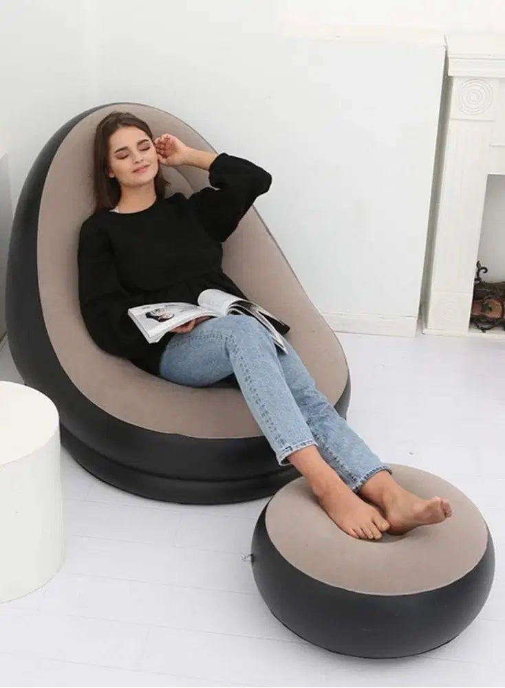 Modern Inflatable Sofa with Matching Footrest – Ultimate Comfort & Style - Image 2