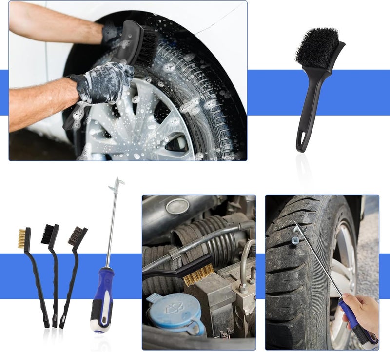 GES 30 Piece Car Detailing Kit - Comprehensive Car Cleaning Set for Interior, Exterior, Wheels, and Dashboard - Image 4