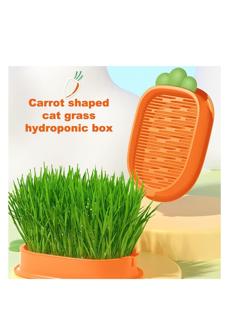 Generic - Cat Grass Planter Box Set, Hydroponic Plastic Tray for Indoor & Outdoor Cats, Soilless Catnip Grass Box for Pets (2PCS) - Perfect for Cats, Dogs, and Other Small Animals. - Image 1