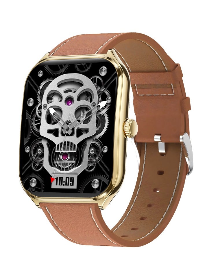 iOsuite iOsuite FAMO99 Smart Watch 1.93" AMOLED, Bluetooth Call, Fitness Tracker, Android & iOS - Gold  - Image 1