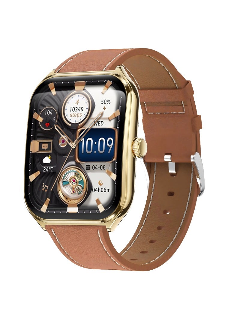iOsuite iOsuite FAMO99 Smart Watch 1.93" AMOLED, Bluetooth Call, Fitness Tracker, Android & iOS - Gold  - Image 2