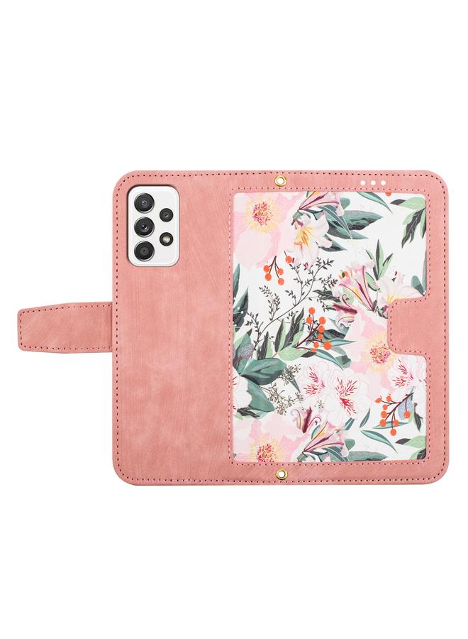 S-TOP Case For Samsung Galaxy A23 5G / 4G Floral Pattern Leather Phone Case with Lanyard - Image 3