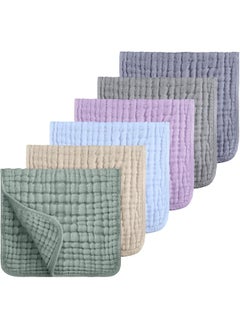 Looxii Looxii Muslin Burp Cloths 100% Cotton Muslin Cloths Large 20''x10'' Extra Soft and Absorbent 6 Pack Baby Burping Cloth for Boys and Girls  - Image 1