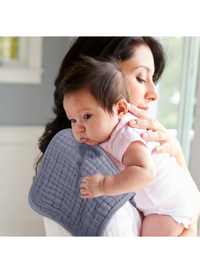 Looxii Muslin Burp Cloths 100% Cotton Muslin Cloths Large 20''x10'' Extra Soft and Absorbent 6 Pack Baby Burping Cloth for Boys and Girls(Multicolor) - Image 5