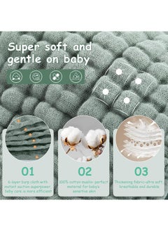Looxii Looxii Muslin Burp Cloths 100% Cotton Muslin Cloths Large 20''x10'' Extra Soft and Absorbent 6 Pack Baby Burping Cloth for Boys and Girls  - Image 2