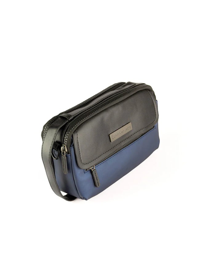 Calvin Klein Jeans CK Black & Blue Crossbody Bag for Men – Adjustable Shoulder Strap - Image 2