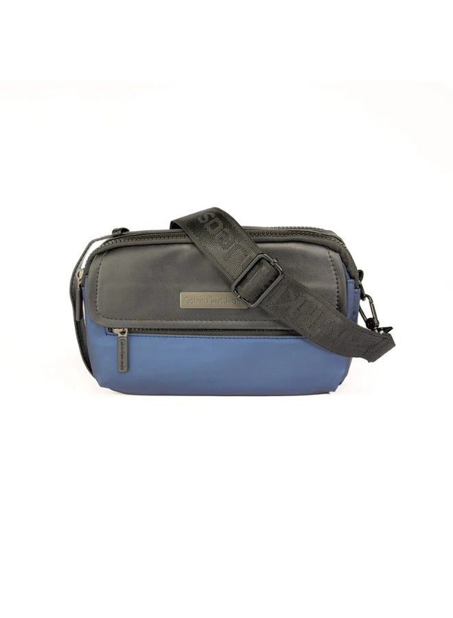 Calvin Klein Jeans CK Black & Blue Crossbody Bag for Men – Adjustable Shoulder Strap - Image 1