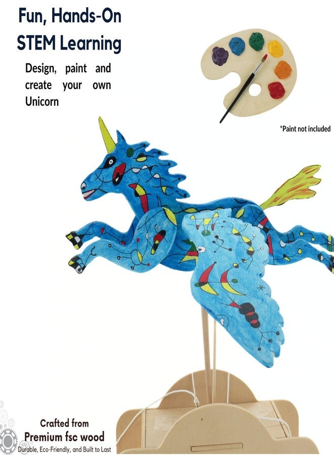 Pathfinders Stem kit - Automata Flying Unicorn Girls and Boys – Build a Moving Unicorn Model – Magical Mechanical Toy – Educational Engineering Gift for Kids 8+ - Image 5