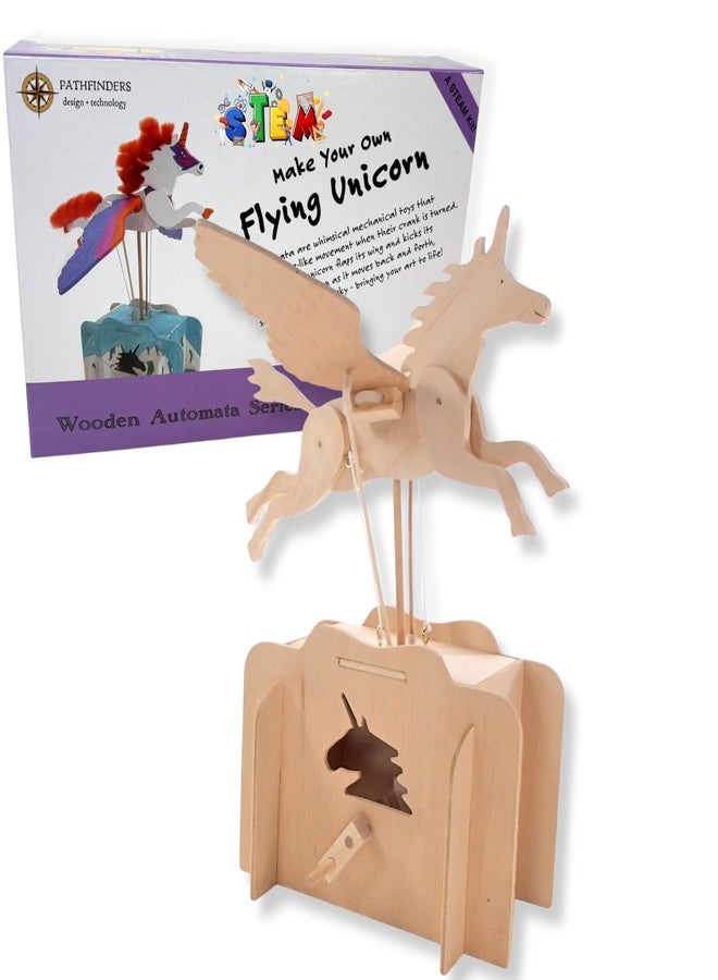 Pathfinders Stem kit - Automata Flying Unicorn Girls and Boys – Build a Moving Unicorn Model – Magical Mechanical Toy – Educational Engineering Gift for Kids 8+ - Image 1