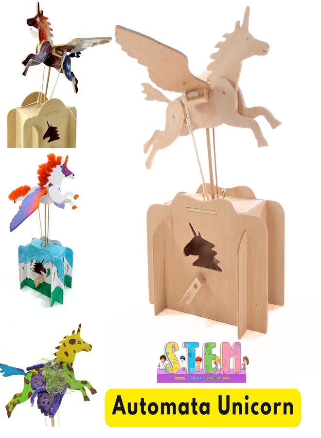 Pathfinders Stem kit - Automata Flying Unicorn Girls and Boys – Build a Moving Unicorn Model – Magical Mechanical Toy – Educational Engineering Gift for Kids 8+ - Image 3