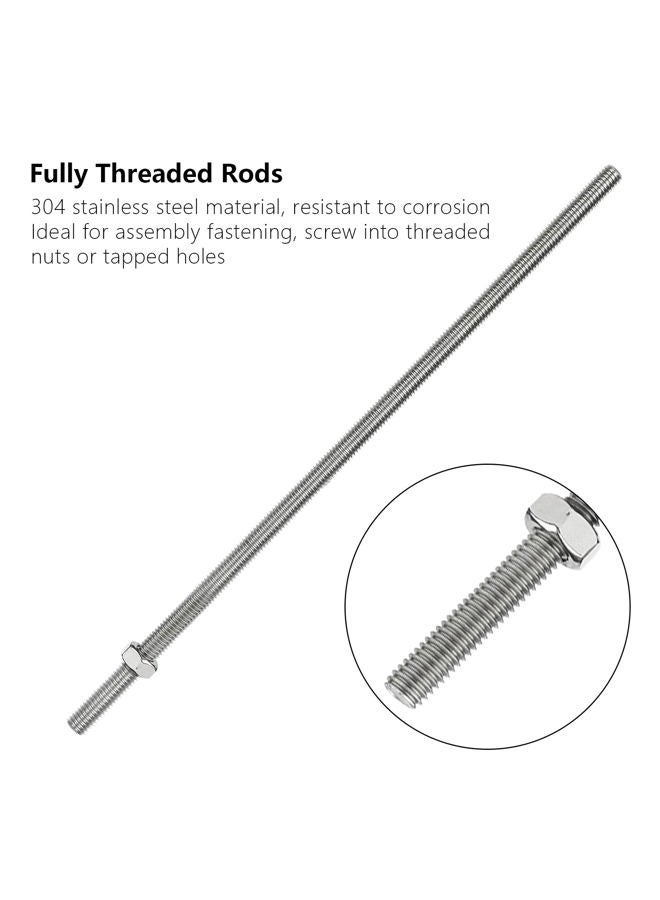 ZOEYES 10Pcs M8 x 250mm 304 Stainless Steel Fully Threaded Rods, Threaded Rods Bar Studs, Right Hand Thread Long Threaded Screw, M8-1.25 Thread Pitch, Fits for Anchor Bolts, Hangers, U-Bolts (Silver) - Image 5