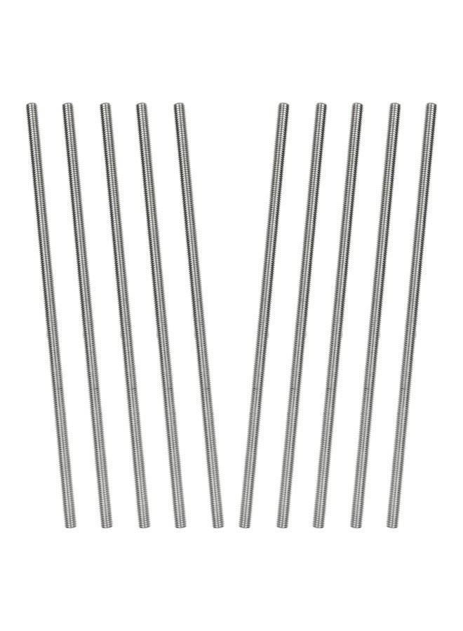 ZOEYES 10Pcs M8 x 250mm 304 Stainless Steel Fully Threaded Rods, Threaded Rods Bar Studs, Right Hand Thread Long Threaded Screw, M8-1.25 Thread Pitch, Fits for Anchor Bolts, Hangers, U-Bolts (Silver) - Image 1