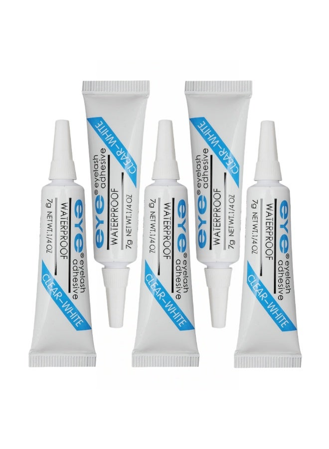 Eye 5-PACKS Clear-White Waterproof Transparent False Eyelash Glue - Image 1