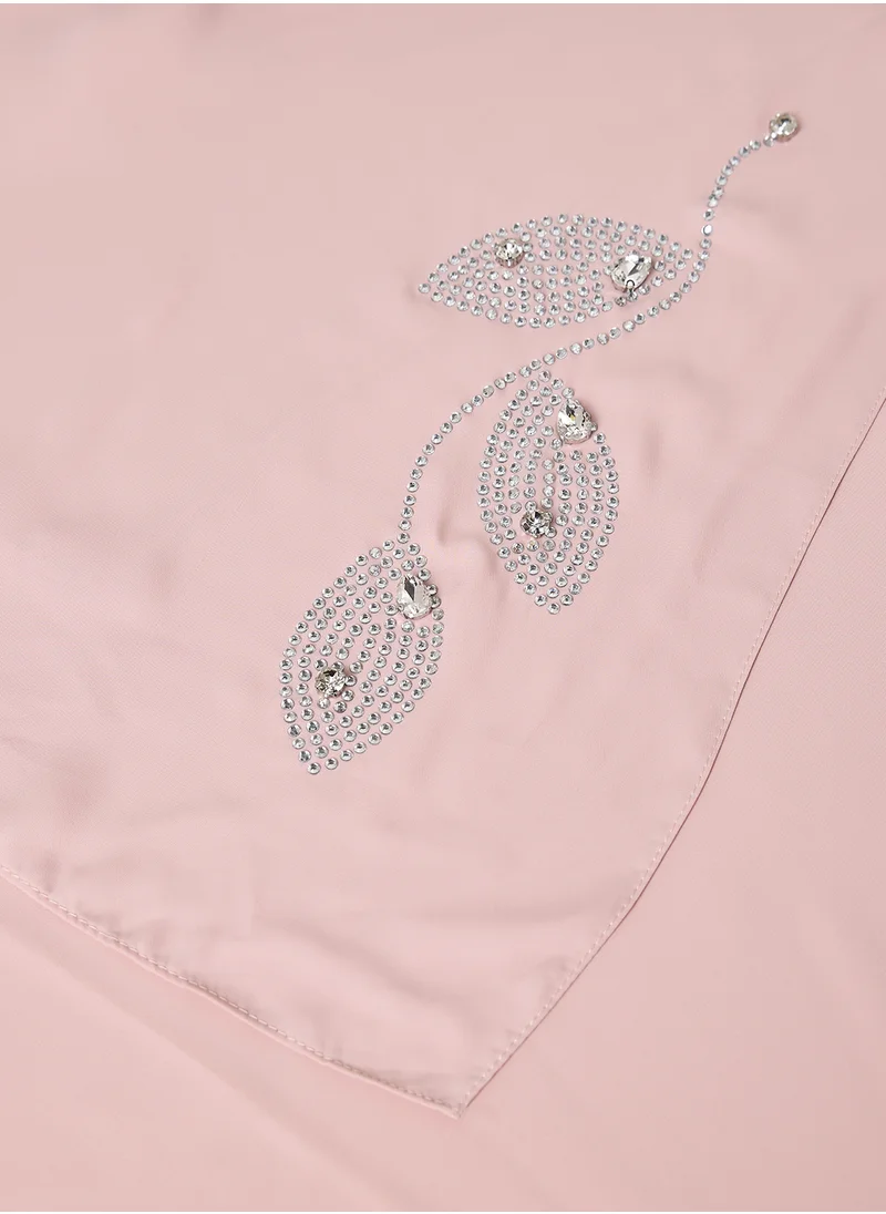 خزانة Leaf Detail Diamante Long Hijab Scarf