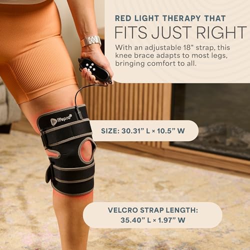 LifePro Red Light Therapy Knee Brace - Portable Infrared Device for Daily Wellness, & Relaxation - Ideal Knee Massager for Athletes and Active Lifestyles - Image 4