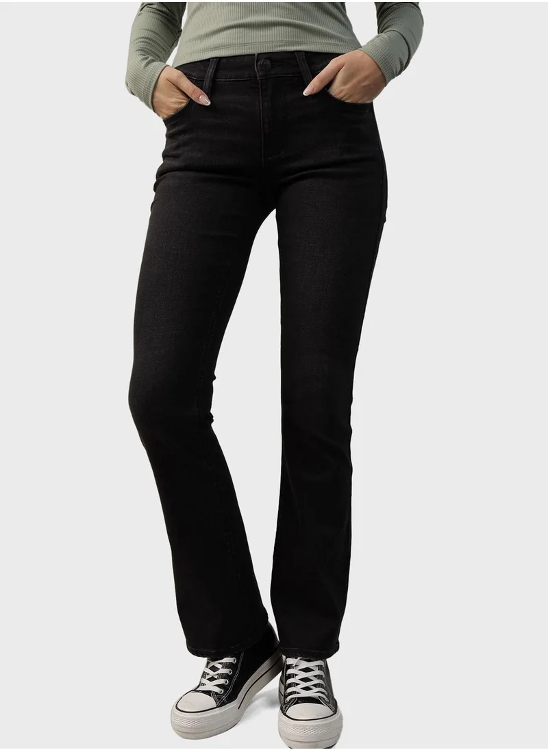 امريكان ايجل High Waist Straight Fit  Flared Jeans