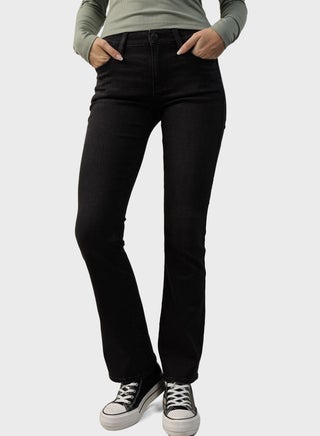 High Waist Straight Fit Flared Jeans
