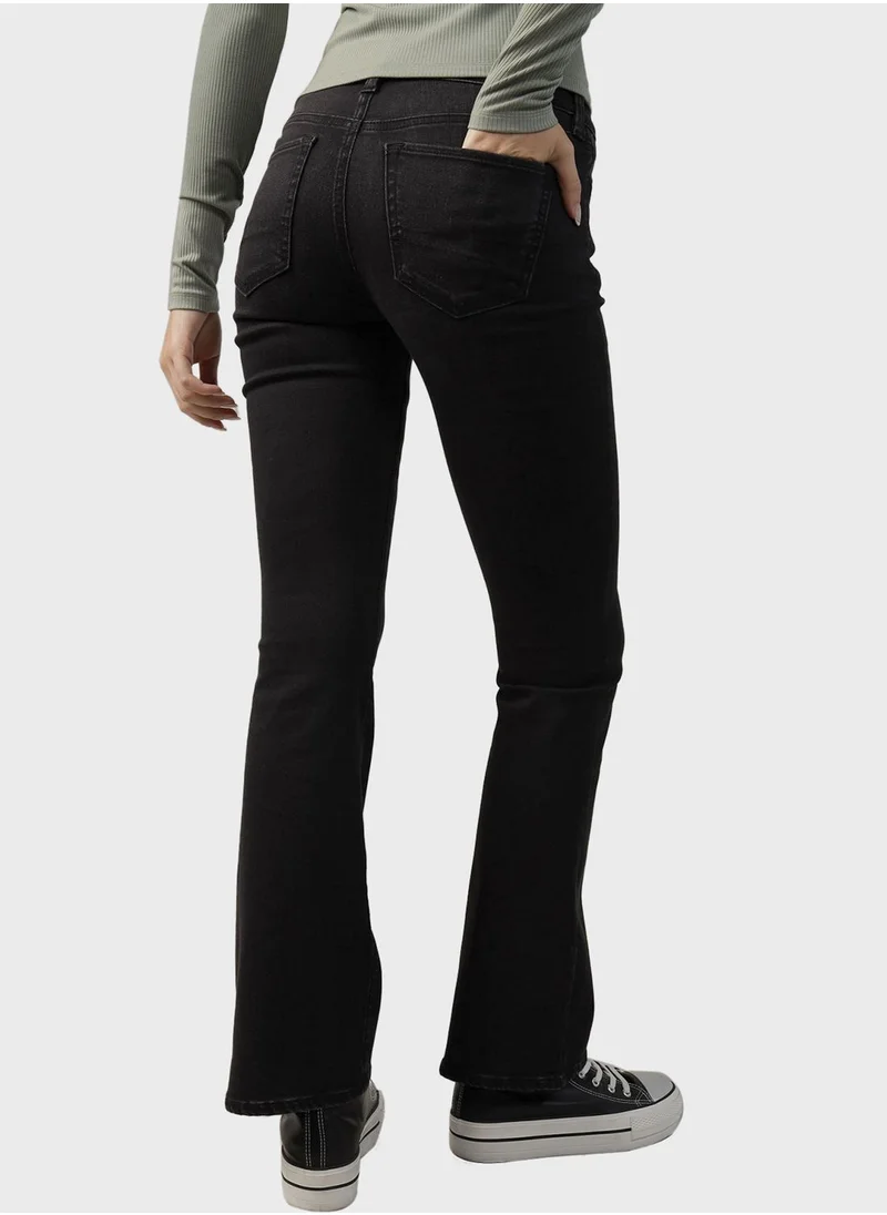 امريكان ايجل High Waist Straight Fit  Flared Jeans