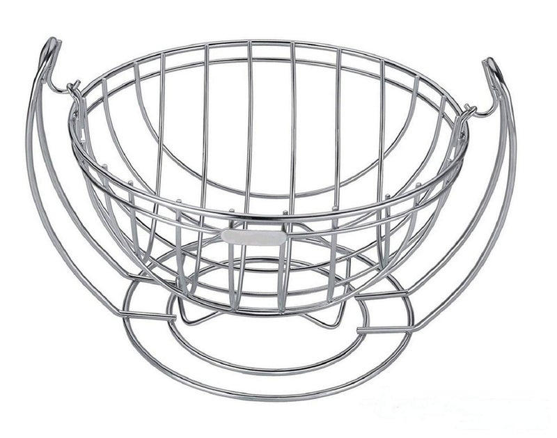 Aibrisk Stainless Steel Round Shaped Fruits and Vegetables Swinging Basket for Kitchen Dining Table Size10x 8 x 7 Inch - Image 2