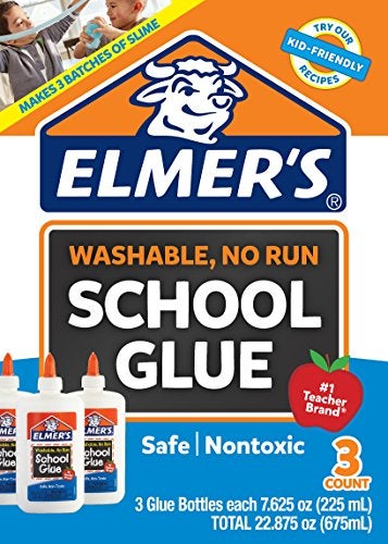 ELMER'S Elmers Liquid School Glue White Washable 7625 Ounces 3 Count Slime Kit - Image 3