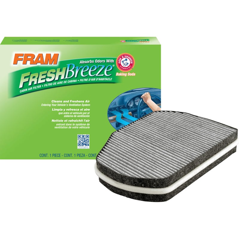 FRAM Fresh Breeze Cabin Air Filter with Arm Hammer Baking Soda CF8770A for Select MercedesBenz Vehicles white