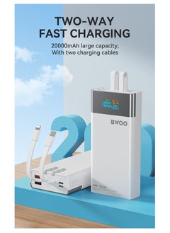 BWOO Bwoo Super Ultra Fast Power Bank, 20000mAh 22.5W Fast Charge Power Bank with built-in Cables, Fast Charging Power Bank  for Samsung, Iphone, Samsung, Vivo, Honor, One Plus Etc  - Image 4