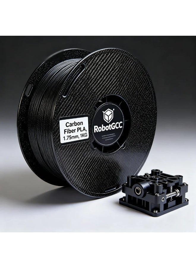 robotgcc Carbon Fiber PLA Filament 1.75mm 1KG 3D Printer Filament, Reinforced PLA CF Filament, High Strength Matte PLA Material, Low Warping, High Precision ±0.05mm, Smooth Extrusion, Engineering Grade FDM Printing Filament - Image 5