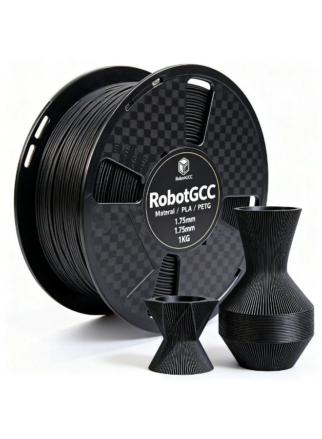 robotgcc Carbon Fiber PLA Filament 1.75mm 1KG 3D Printer Filament, Reinforced PLA CF Filament, High Strength Matte PLA Material, Low Warping, High Precision ±0.05mm, Smooth Extrusion, Engineering Grade FDM Printing Filament - Image 2