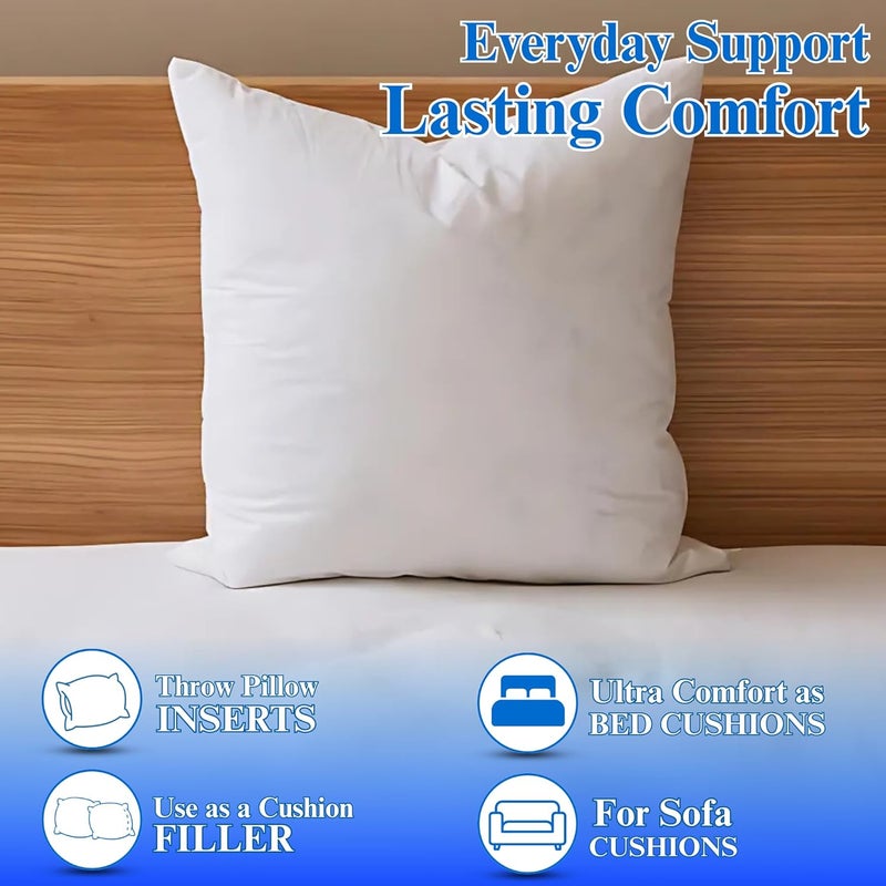FOAM CRAFT® Soft Cushion Fillers with Breathable Microfiber Filling - Set of 8 Cushion Inner Pads (20" X 20") - Image 3