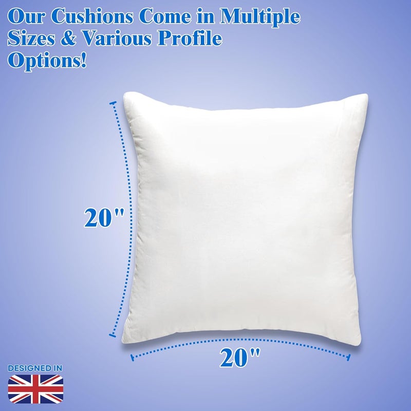 FOAM CRAFT® Soft Cushion Fillers with Breathable Microfiber Filling - Set of 8 Cushion Inner Pads (20" X 20") - Image 2