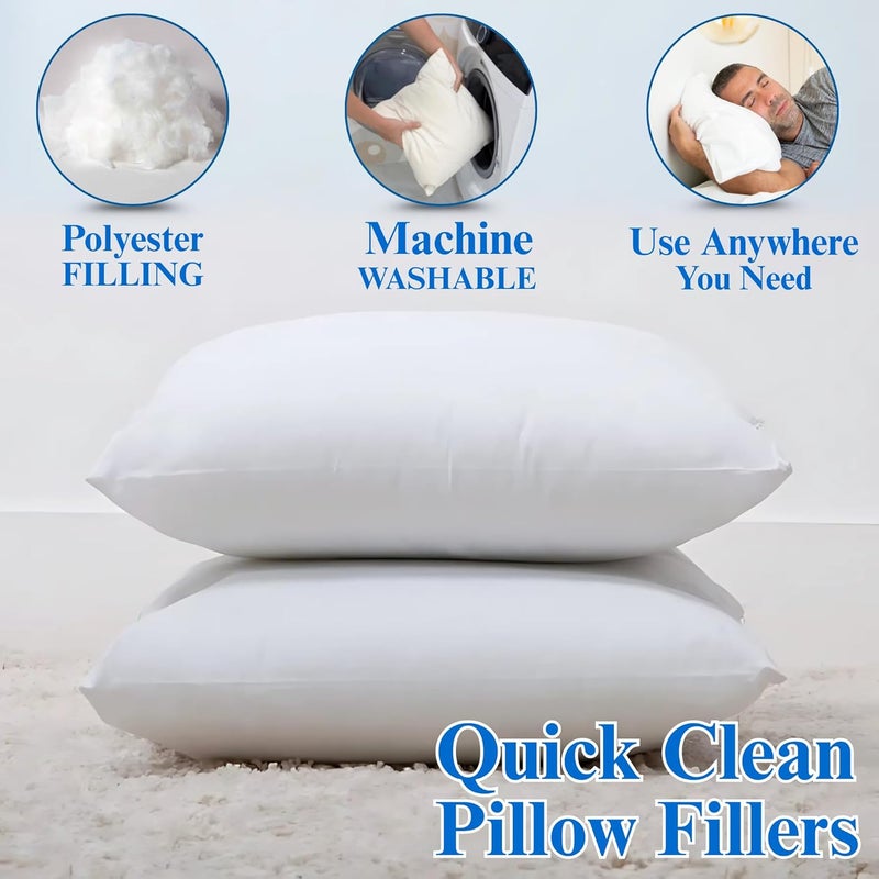 FOAM CRAFT® Soft Cushion Fillers with Breathable Microfiber Filling - Set of 8 Cushion Inner Pads (20" X 20") - Image 4