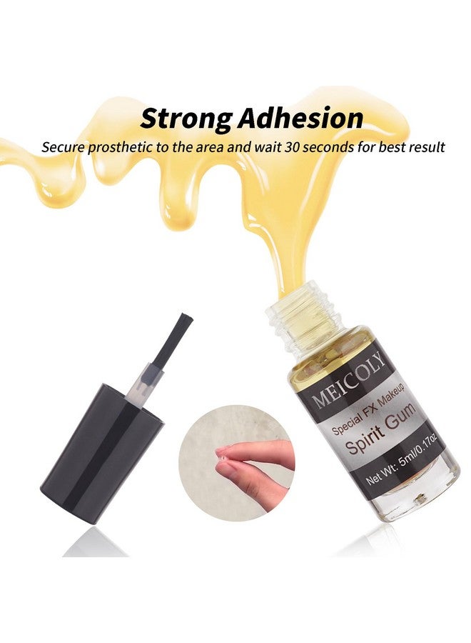 ميكولي مجموعة لاصق ومزيل صمغ الروح من MEICOLY، غراء لاصق لغطاء الرأس الأصلع الاصطناعي، غراء لبشرة الوجه للأزياء، غراء لاصق لمكياج احترافي للوجه والجسم والشارب واللحية - Image 2